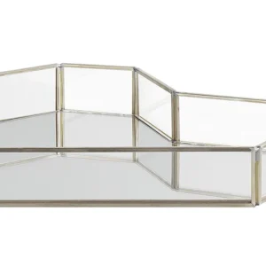 Mirrored Decorative Tray Silver PONTIVY per Ricevimenti