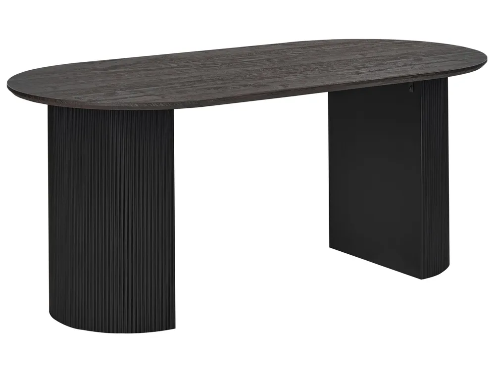 Portabottiglie Elegante Tavolo da pranzo nero 180 x 90 cm SAVORY
