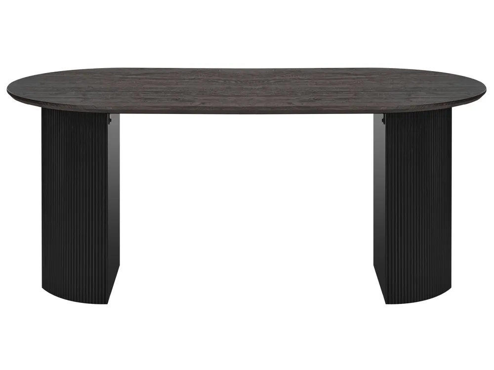 Portabottiglie Elegante Tavolo da pranzo nero 180 x 90 cm SAVORY