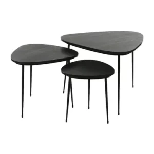 Serie di 3 Axio tavolini marmo Pomax - 74cm Senza Piombo
