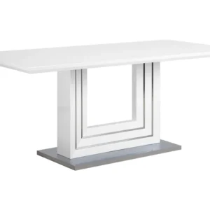 Set di Bicchieri Tavolo da pranzo legno e acciaio bianco 180 x 90 cm KALONA