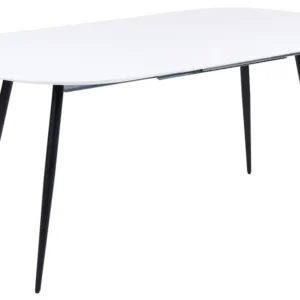 Set di Piatti Tavolo da pranzo allungabile bianco 120/160 x 80 cm STAVERTON