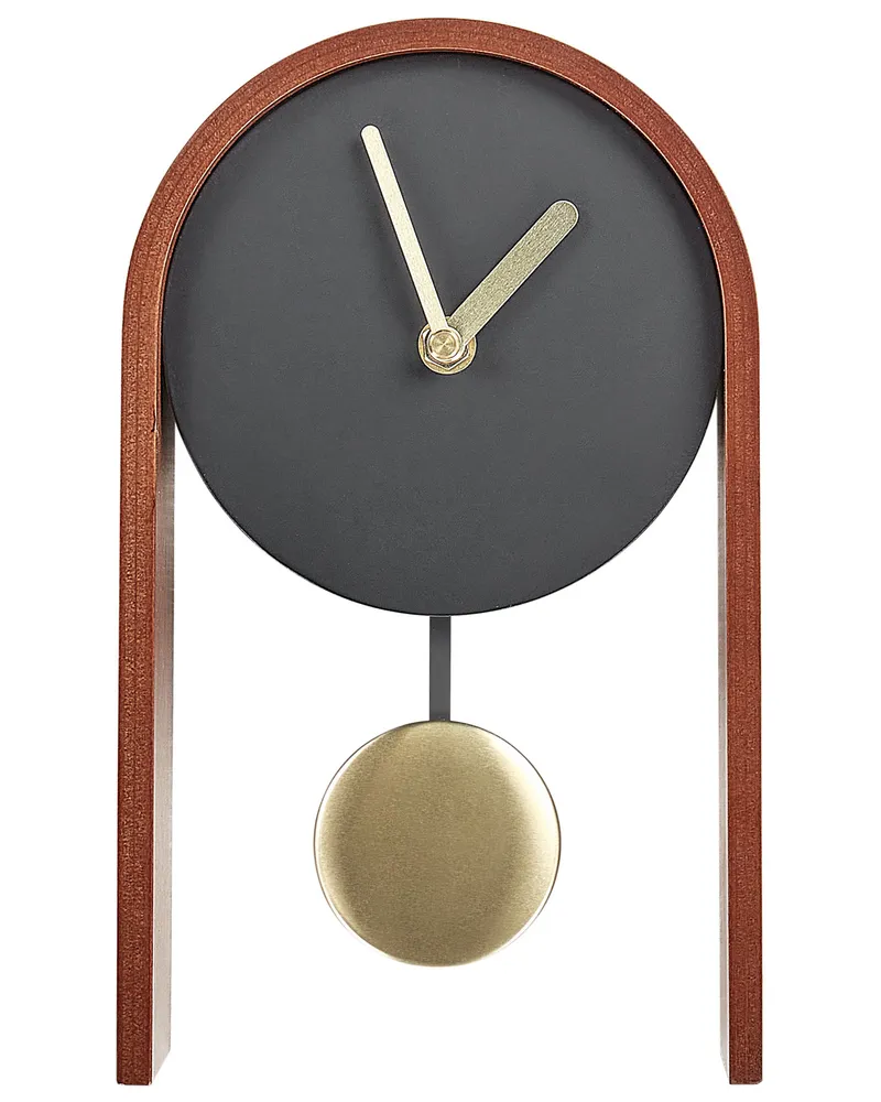 Table Clock Nero notte BLATTEN con 12 Pezzi