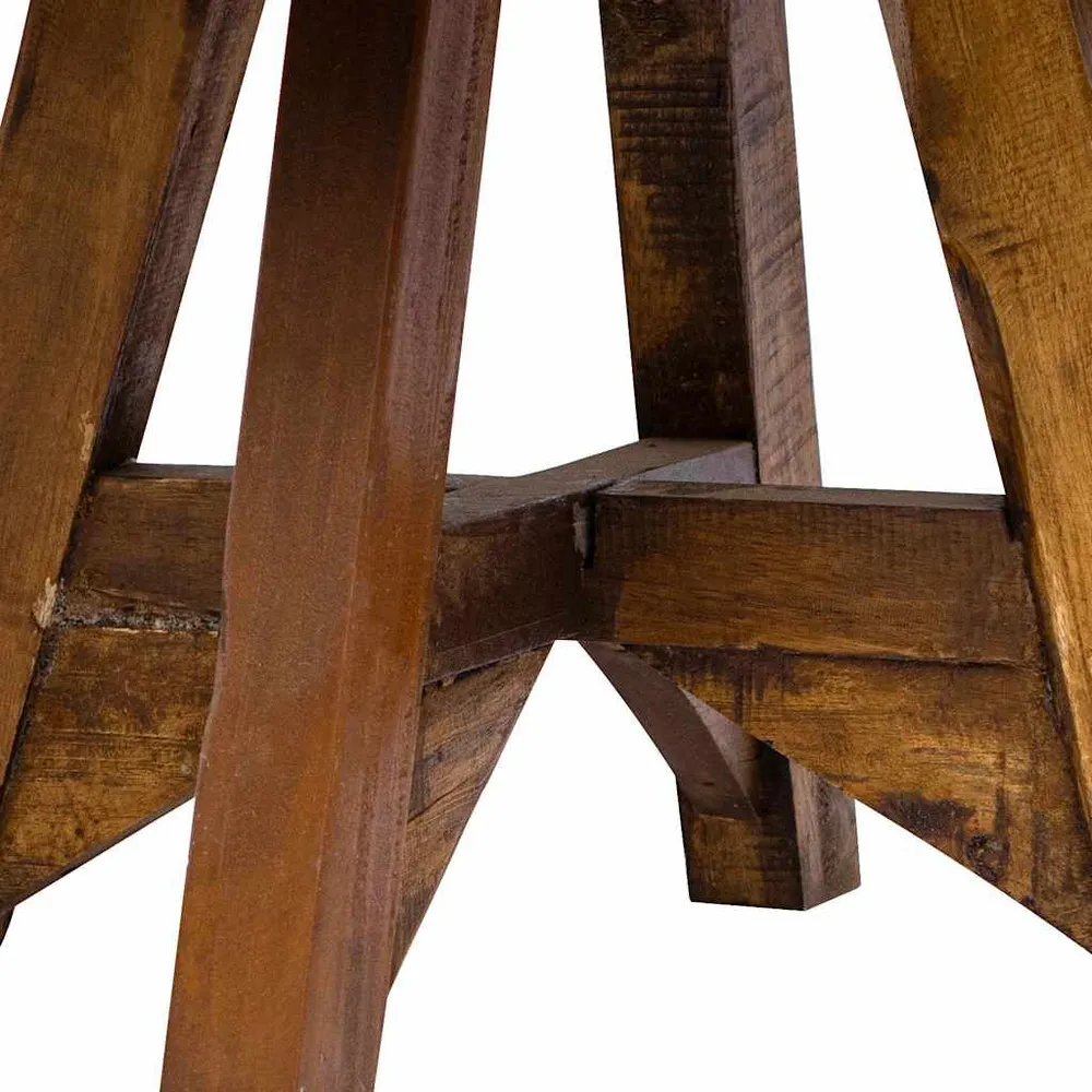 Tavolino da Salotto Legno di Recupero Misto 60x45cm Argento | Spedizione Veloce