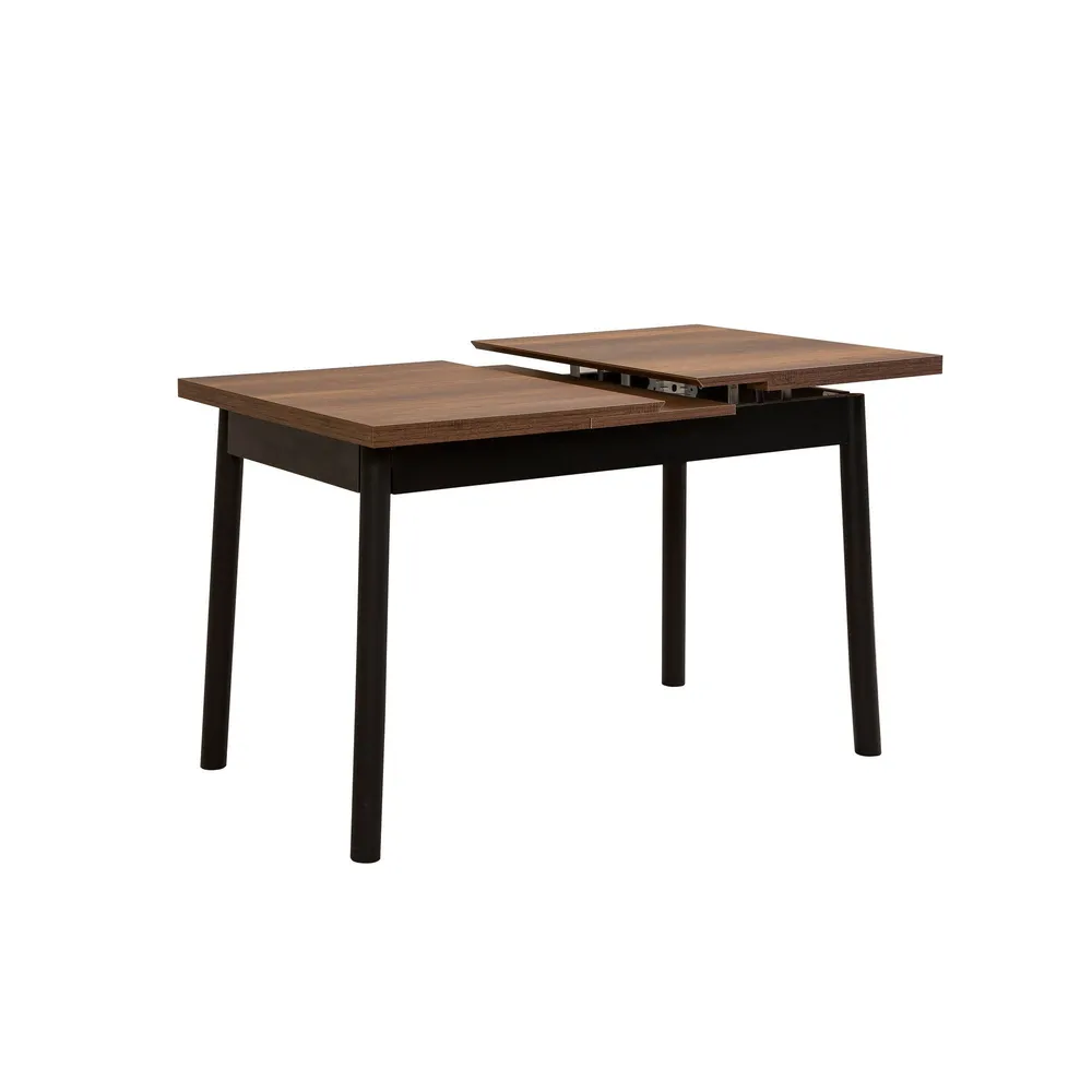 Tavolo da pranzo allungabile Avre legno ombroso e nero per Ospiti