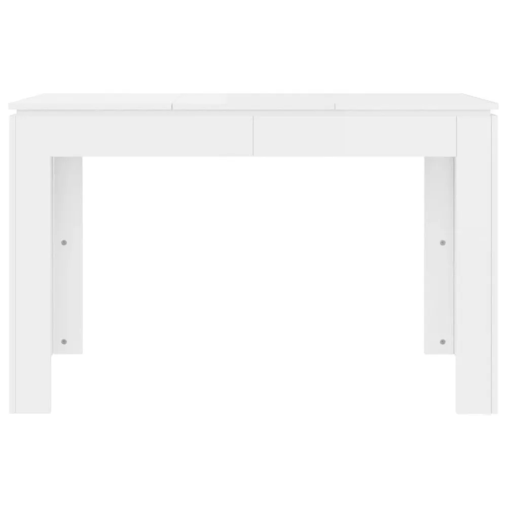 Tavolo da Pranzo Bianco Lucido 120x60x76 cm Legno Multistrato