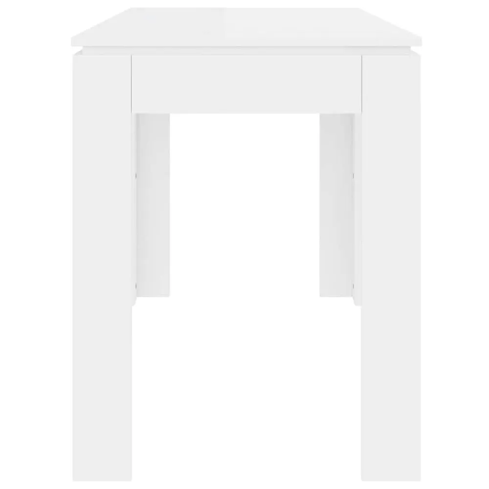 Tavolo da Pranzo Bianco Lucido 120x60x76 cm Legno Multistrato