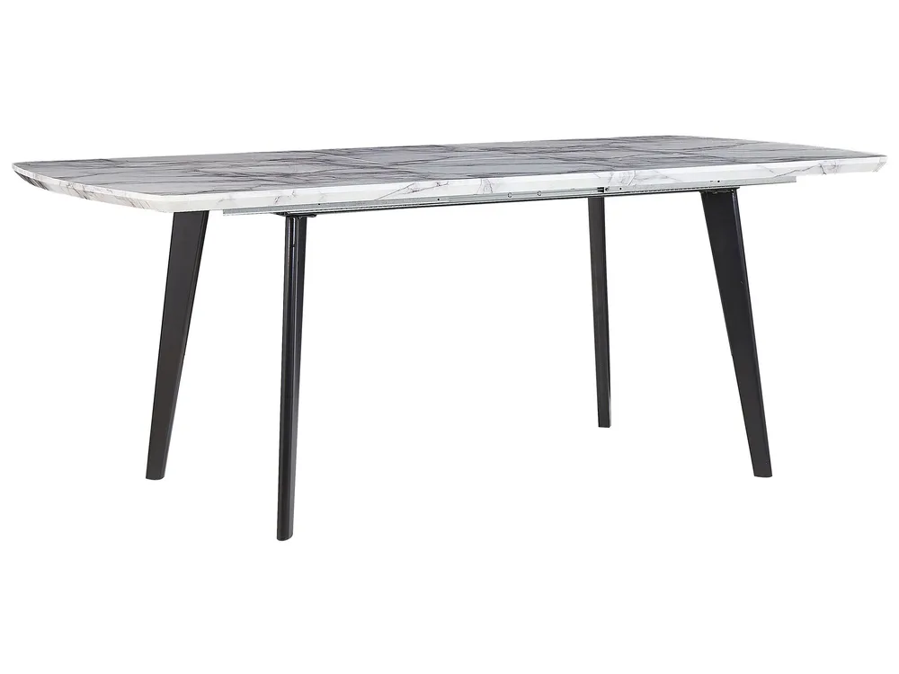 Tavolo da pranzo estensibile bianco/nero 160/200 x 90 cm MOSBY per Ospiti
