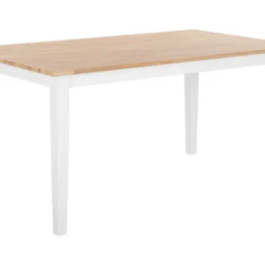 Tavolo da pranzo legno chiaro/bianco 150 x 90 cm GEORGIA per Ospiti