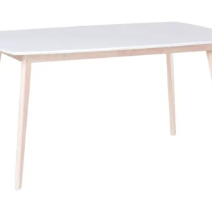 Tavolo da pranzo legno evidente e bianco 150 x 90 cm SANTOS