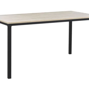 Tavolo da pranzo legno evidente e nero 150 x 90 cm HOCKLEY