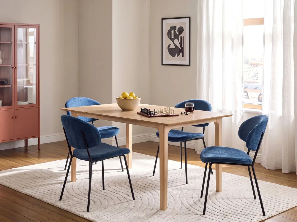 Tavolo da pranzo legno limpido 160 x 90 cm DELMAS