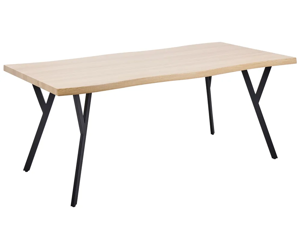 Tavolo da pranzo legno limpido 180 x 90 cm ALTON con Base Antiscivolo