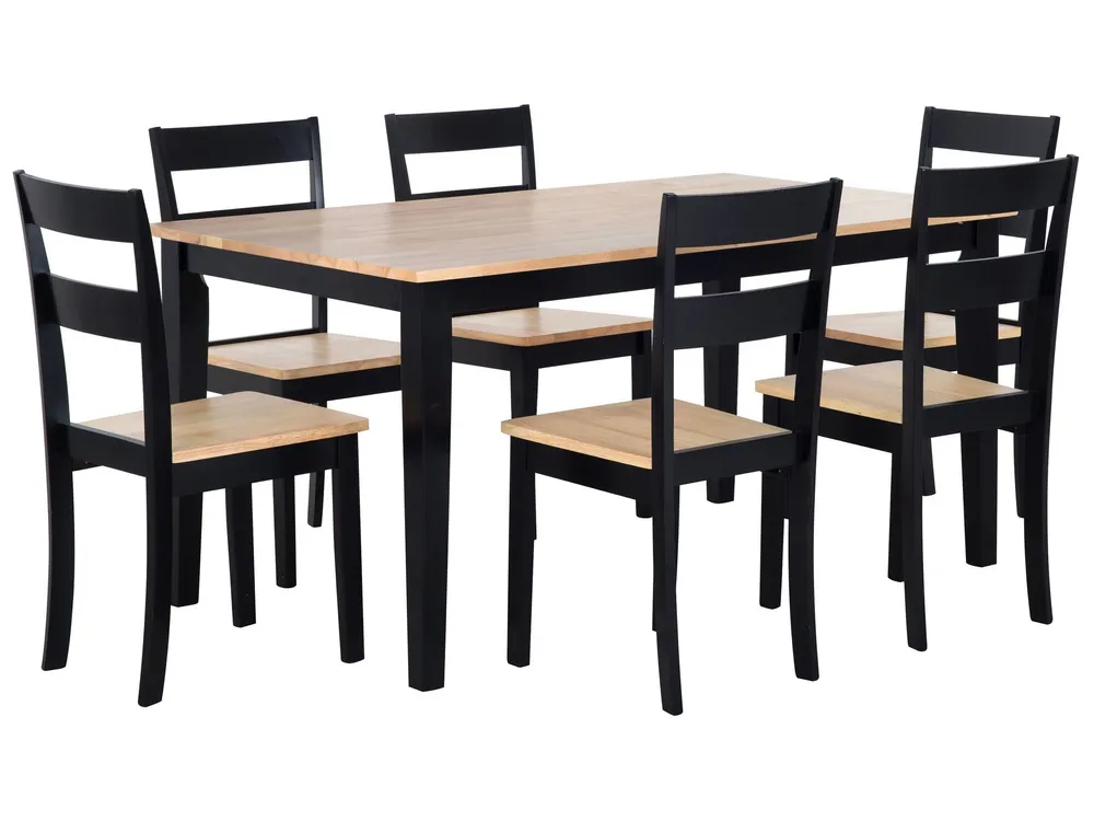 Tavolo da pranzo 6 posti legno/nero GEORGIA per Matrimonio