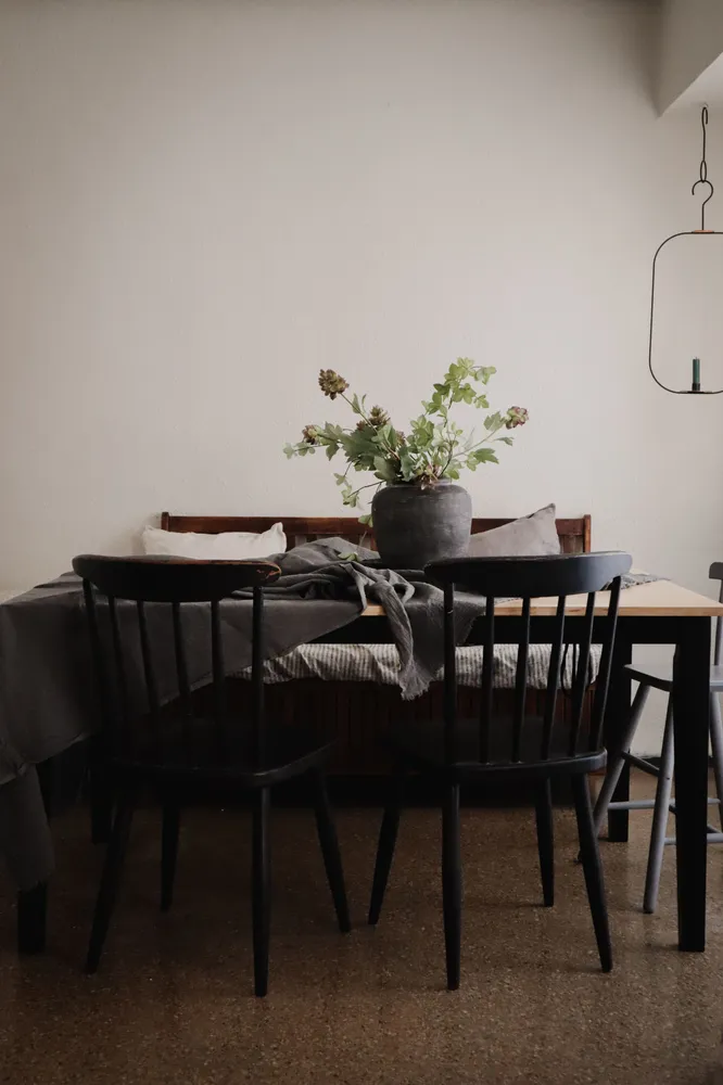 Tavolo da pranzo 6 posti legno/nero GEORGIA per Matrimonio