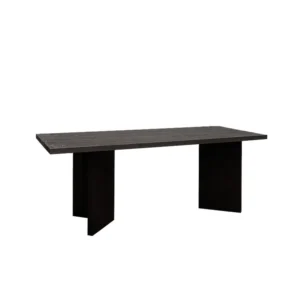 Tavolo da pranzo rettangolare legno masello tono nero 160x75cm - KYOTO