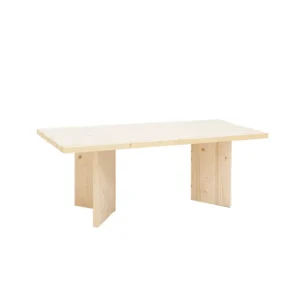 Tavolo da pranzo rettangolare legno masello tono naturale 200x75cm - KYOTO