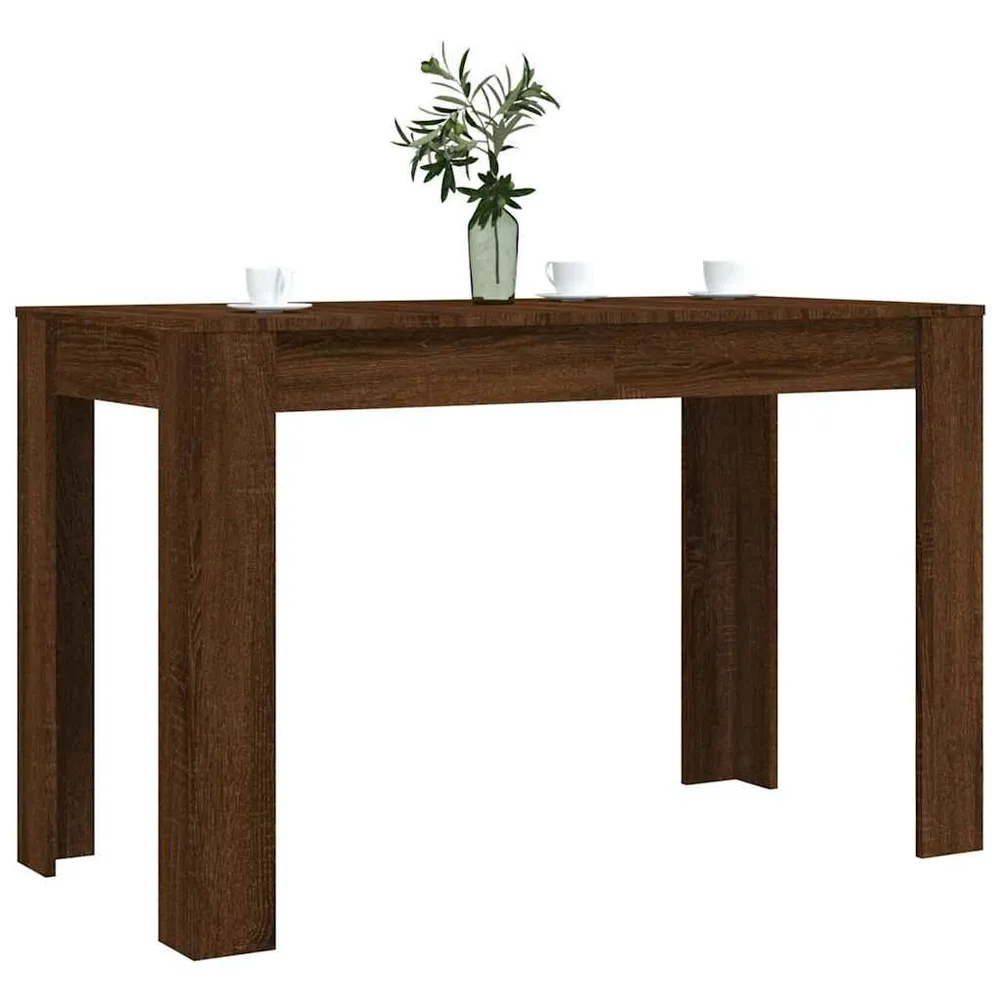Tavolo da Pranzo Rovere Marrone 120x60x76 cm Legno Multistrato per Ospiti