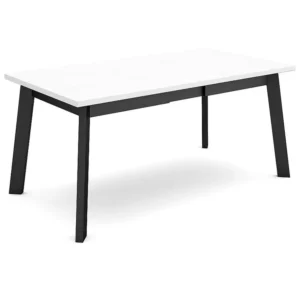 Tovaglia Festiva Tavolo da Pranzo, 170, Per 8 persone, Gambe legno, Bianco