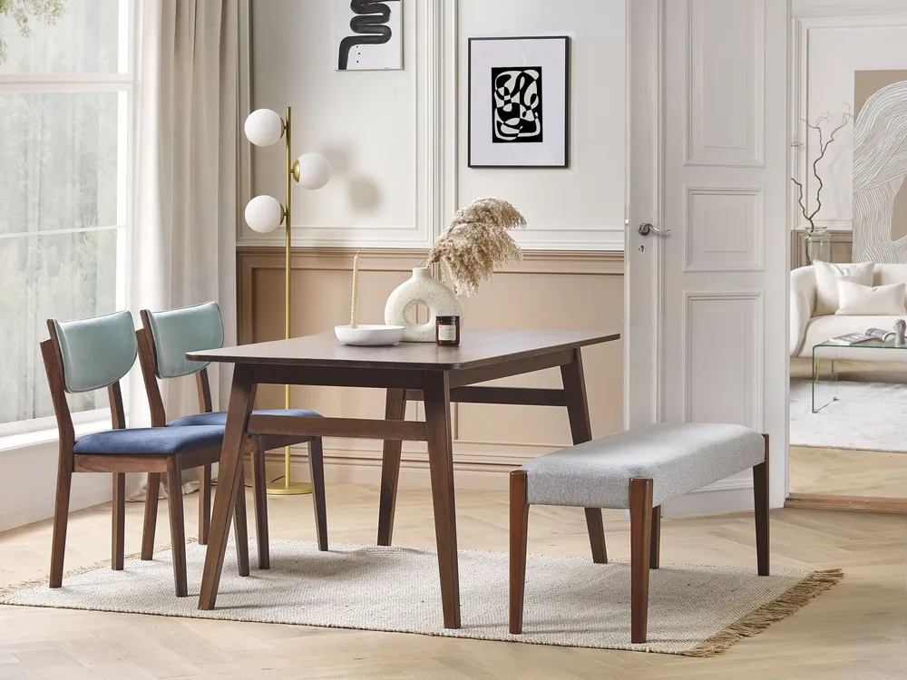 Tovaglia Festiva Tavolo da pranzo legno cupo 140 x 85 cm VENTERA