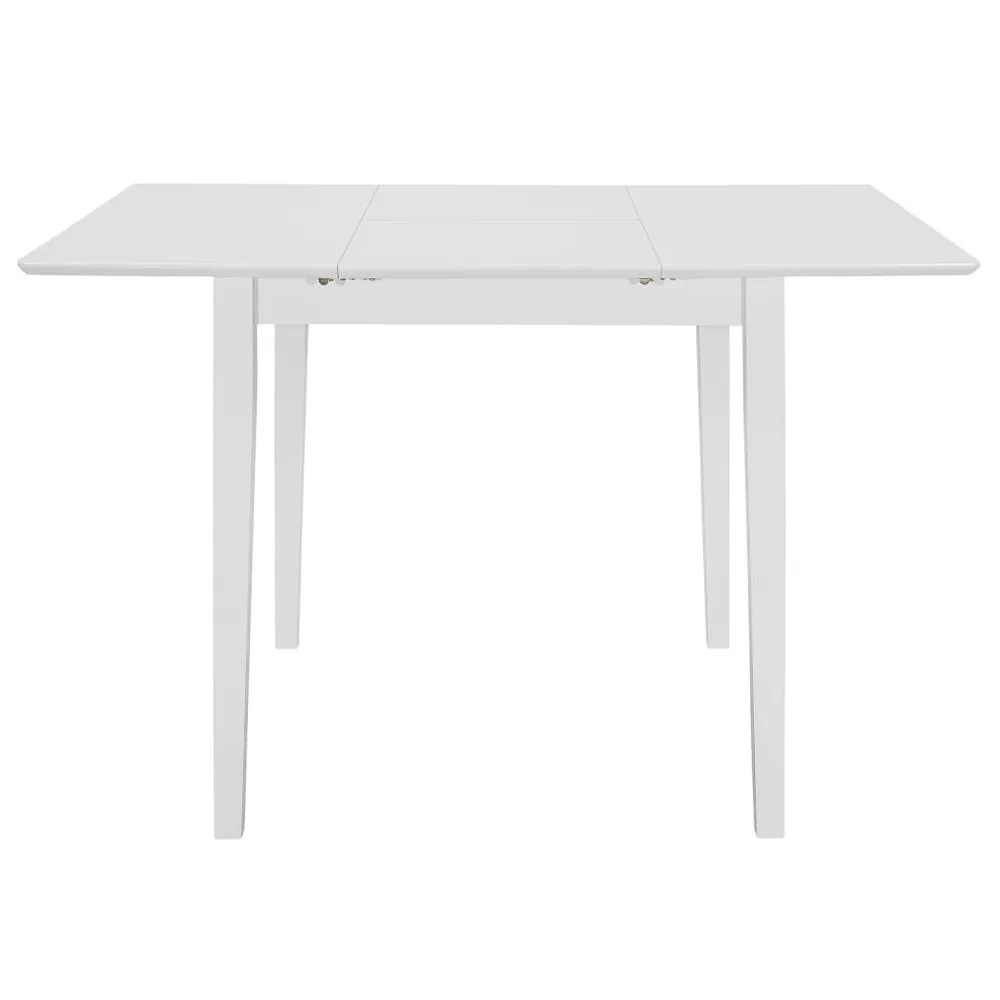 Vassoio Portatile Tavolo da Pranzo Estensibile Bianco (80-120)x80x74 cm MDF