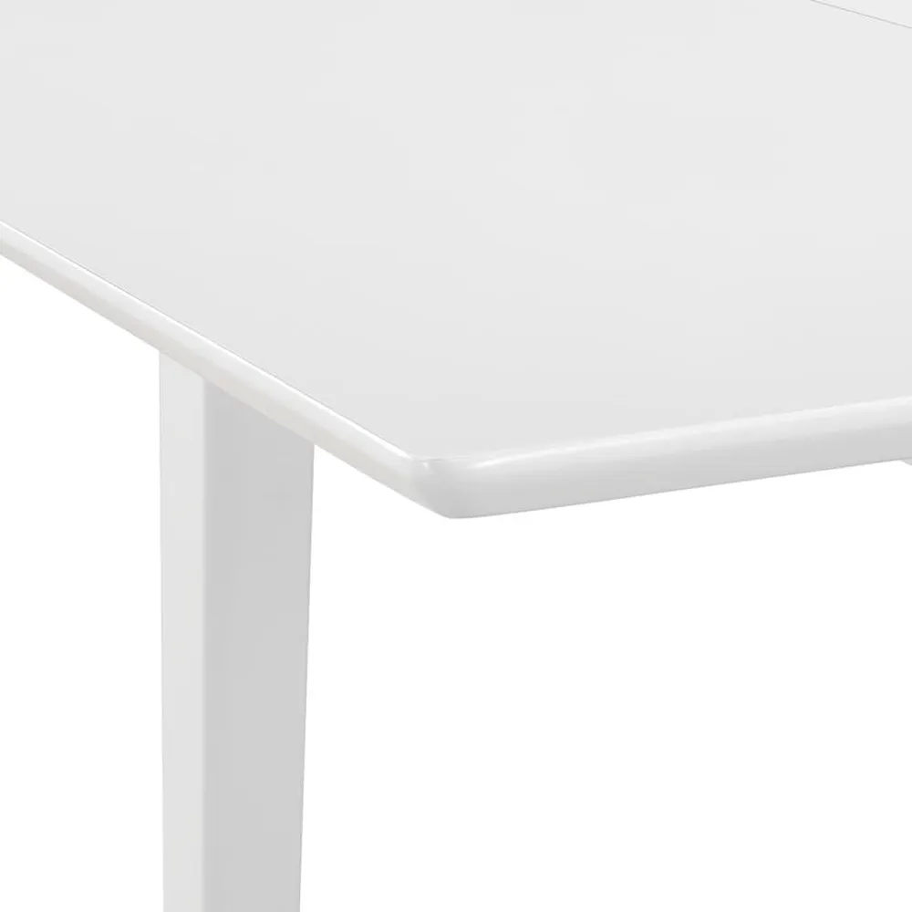 Vassoio Portatile Tavolo da Pranzo Estensibile Bianco (80-120)x80x74 cm MDF