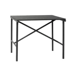Villa piccolo tavolo da pranzo acciaio inox nero Hübsch - 90cm