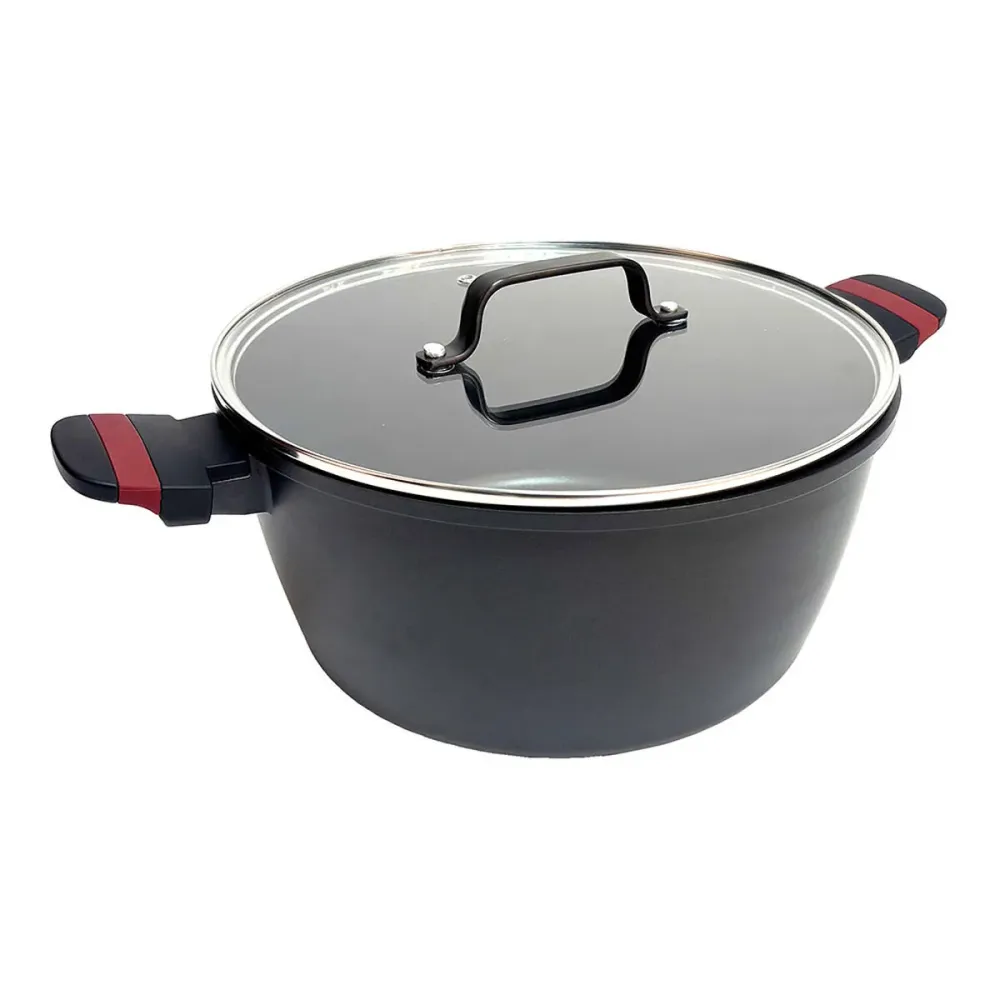 Casseruola con coperchio San Ignacio denia experto Nero Rosso Ø 24 cm