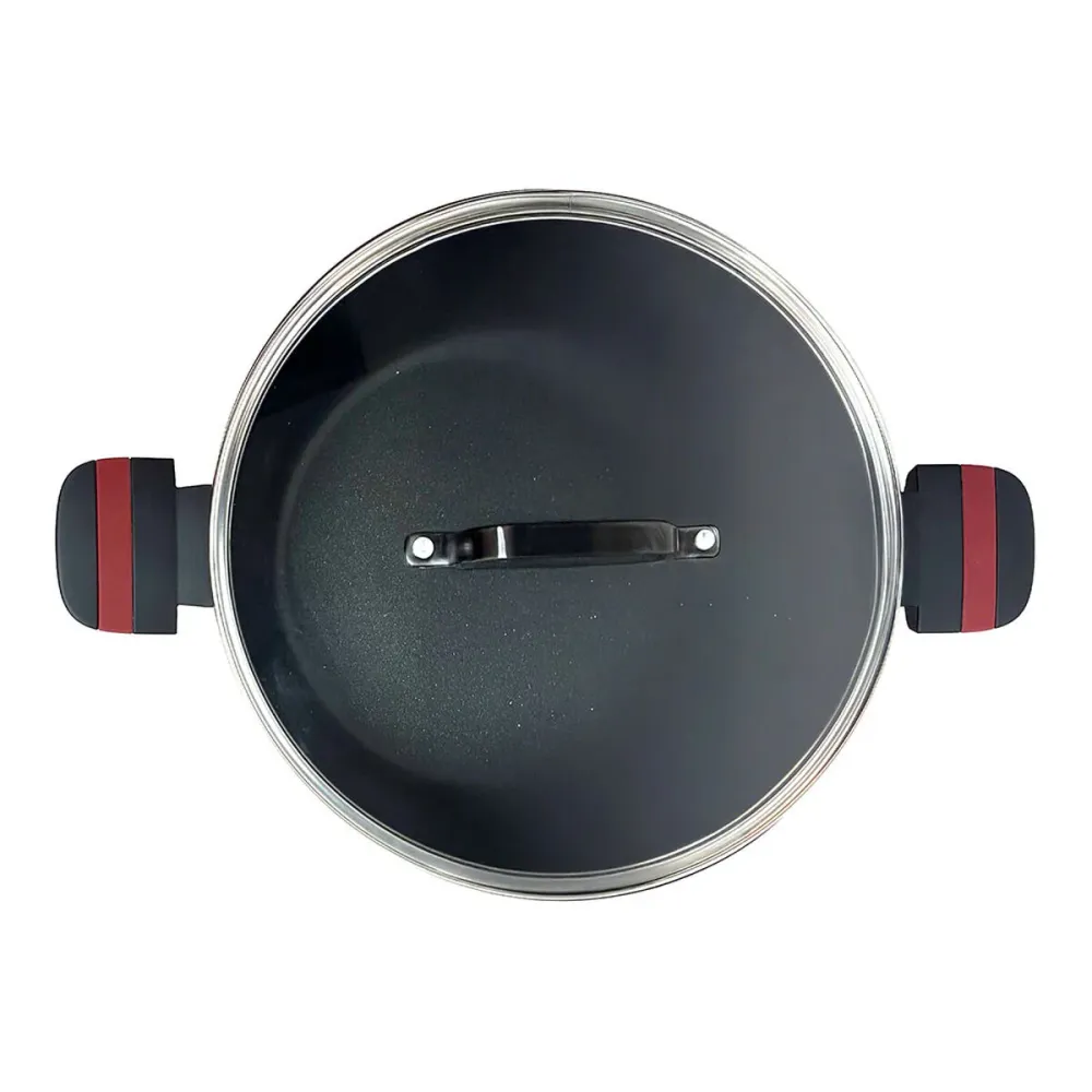Casseruola con coperchio San Ignacio denia experto Nero Rosso Ø 24 cm