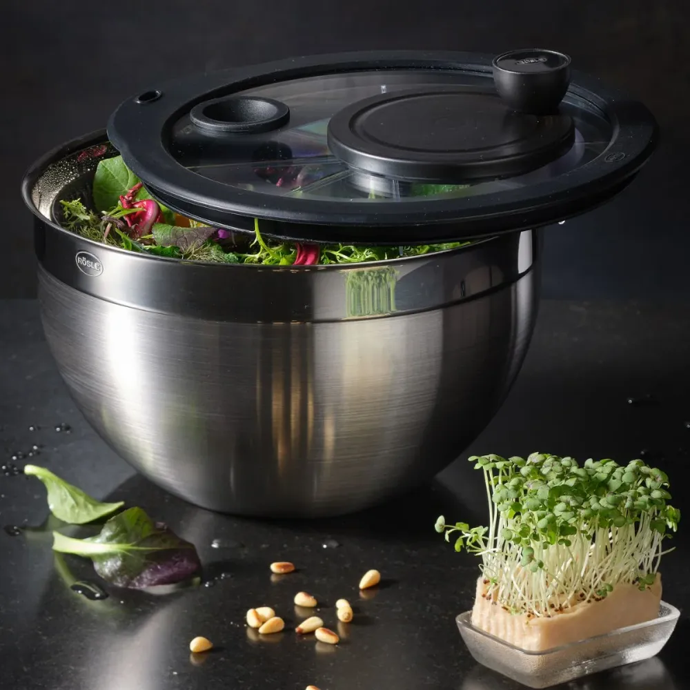 Centrifuga acciaio inox con coperchio vetro Rösle