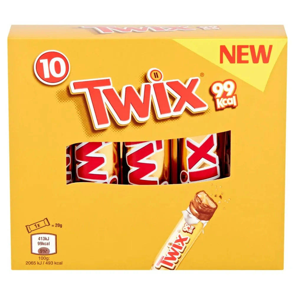 Barrette Snack Biscotti Al Cioccolato Twix 99Kcal Confezione Multipla 10 x 20g