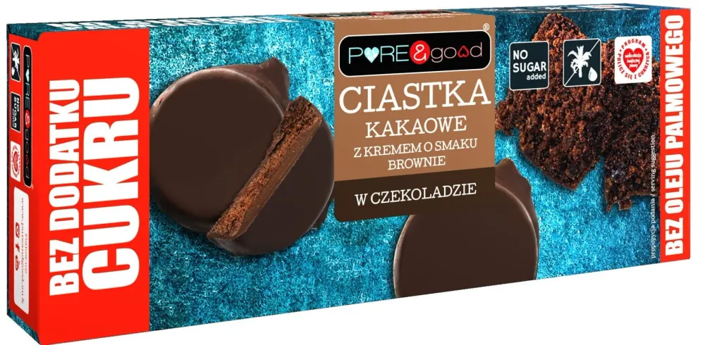 Biscotti brownie alla crema di cacao cioccolato fondente senza zuccheri aggiunti 128g