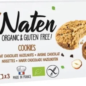 Biscotti di fiocchi d'avena con cioccolato e nocciole senza glutine Bio 120 g - Naten DATA: 02.2026