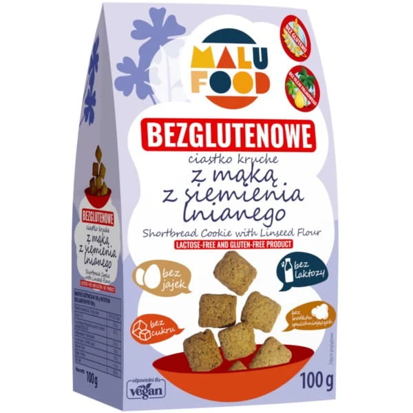 BISCOTTI ORIZZONTALI CON FARINA INTEGRALE SENZA ZUCCHERO 100 g - MALU FOOD