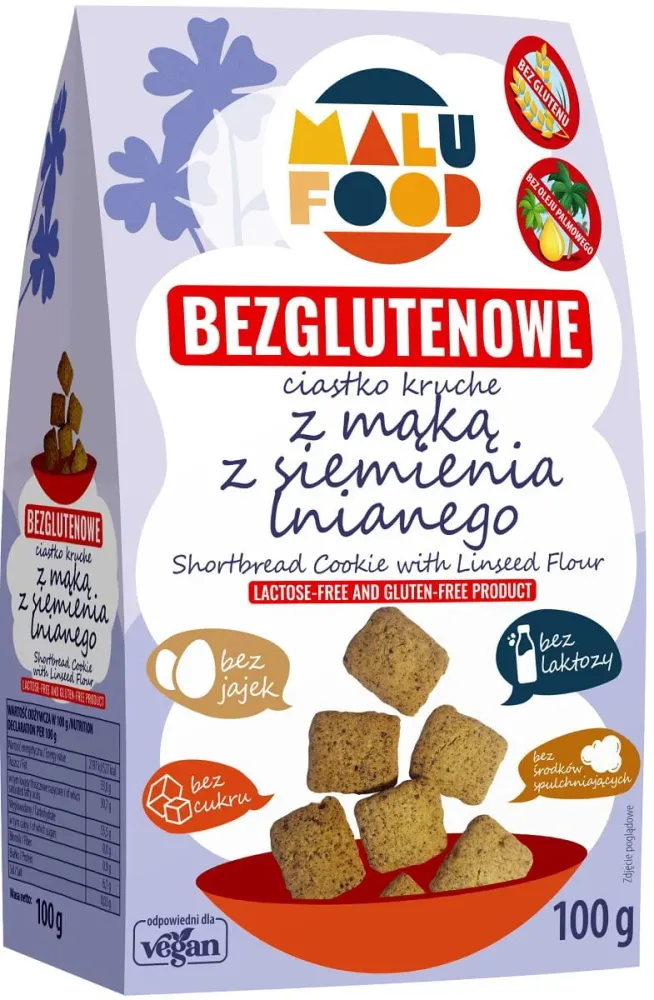 BISCOTTI ORIZZONTALI CON FARINA INTEGRALE SENZA ZUCCHERO 100 g - MALU FOOD