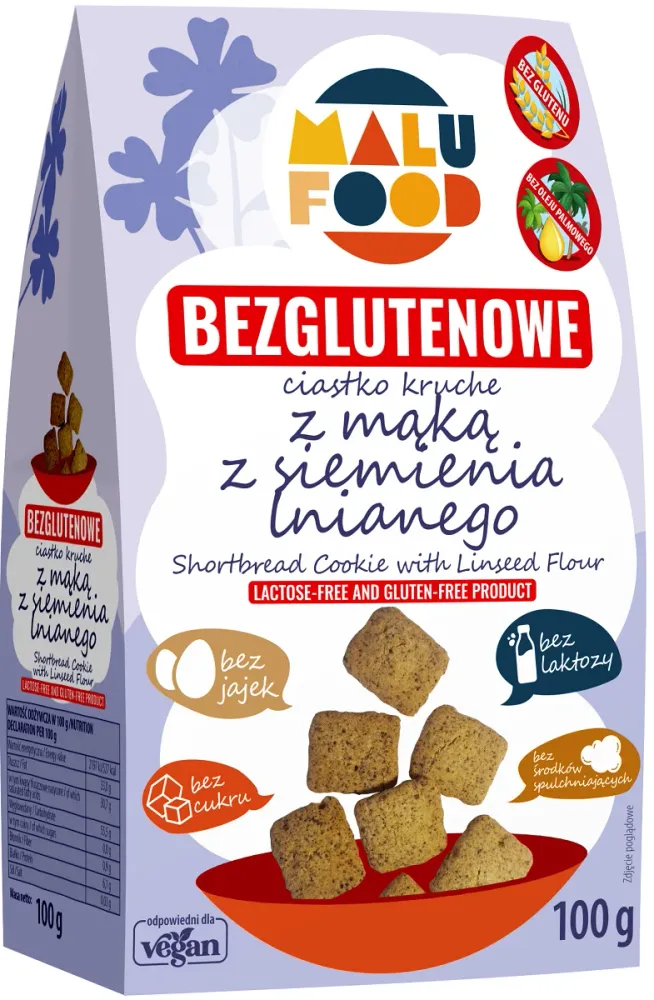 BISCOTTI ORIZZONTALI CON FARINA INTEGRALE SENZA ZUCCHERO 100 g - MALU FOOD