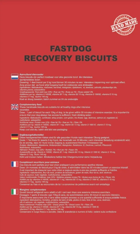 BISCOTTI PER IL REINTEGRO DELLE ENERGIE "FASTDOG RECOVERY BISCUITS"