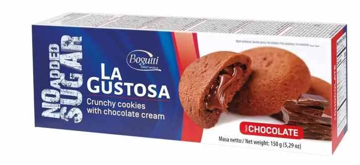 Biscotti sablés con crema al cioccolato B/C 150g BOGUTTI