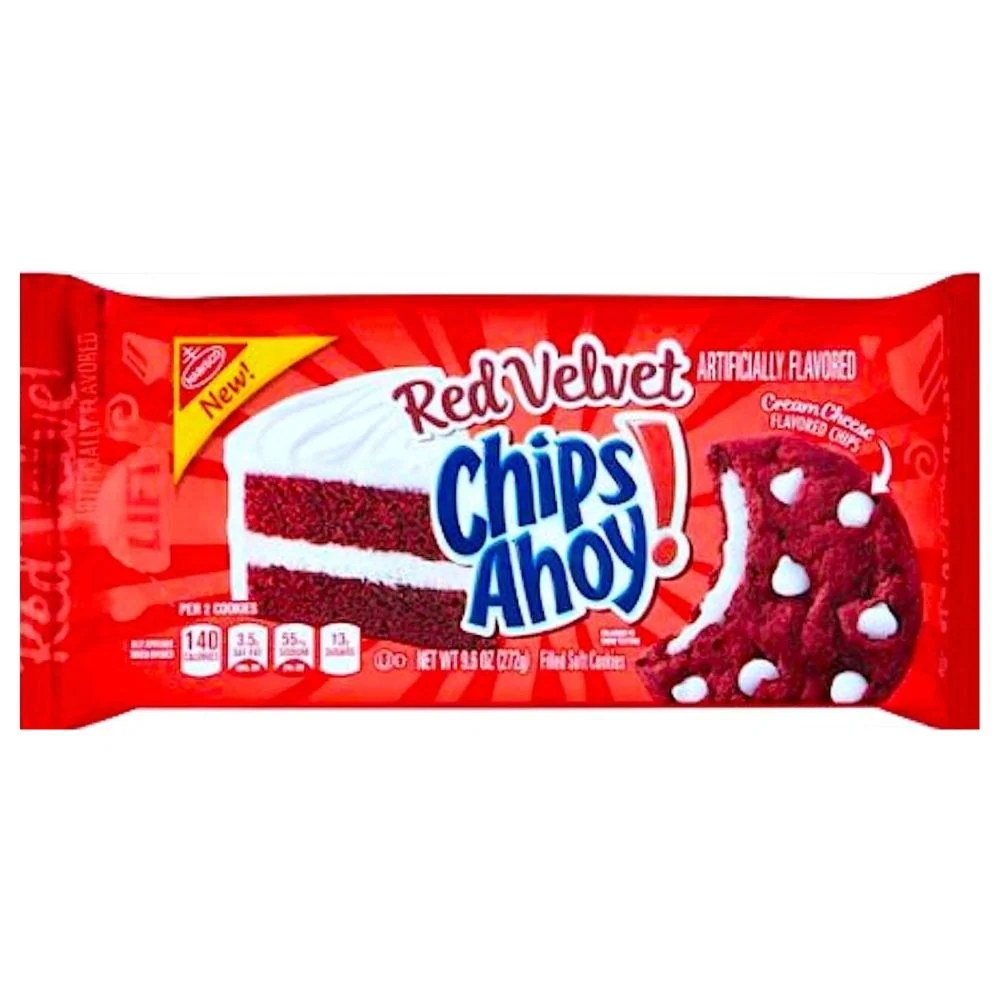Chips Ahoy! Red Velvet Filled Soft Cookies, biscotti red velvet con crema dolce al formaggio da 272g