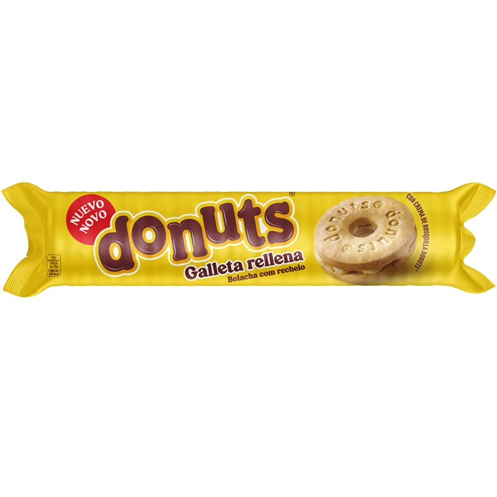 Donuts Sandwich Biscuits Donuts Cream, biscotti ripieni di crema al gusto di ciambella da 133g