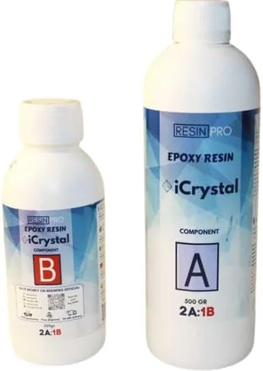 Kit per Portachiavi Resina + Resina iCrystal – Resina epossidica Trasparente Effetto Cristallo + 2 stampi Resina +Glitter