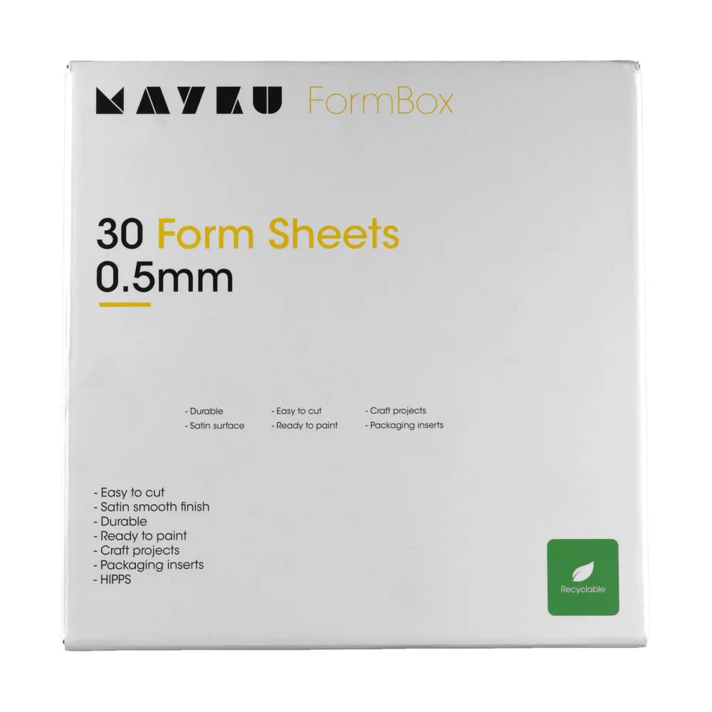Mayku FormBox fogli per stampi – confezione da 30 (0,5 mm bianco)