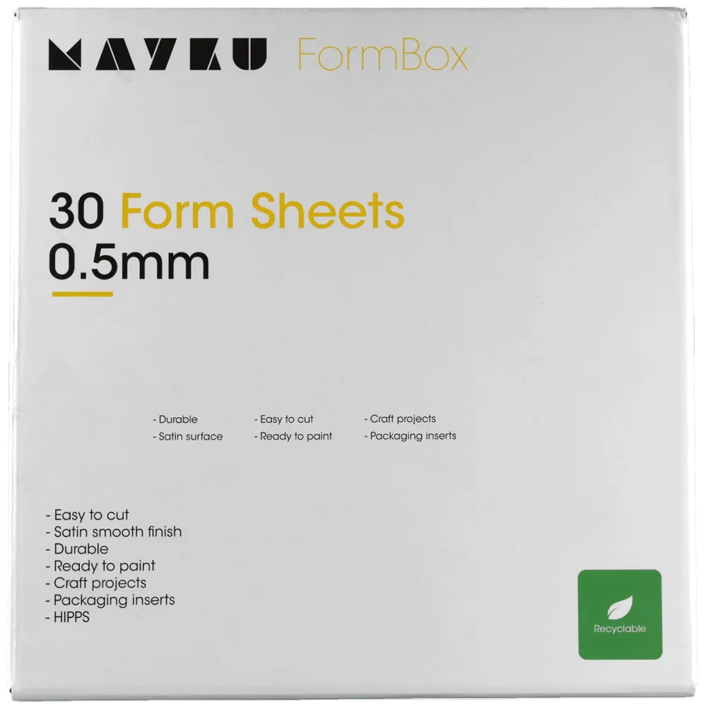Mayku FormBox fogli per stampi – confezione da 30 (0,5 mm bianco)