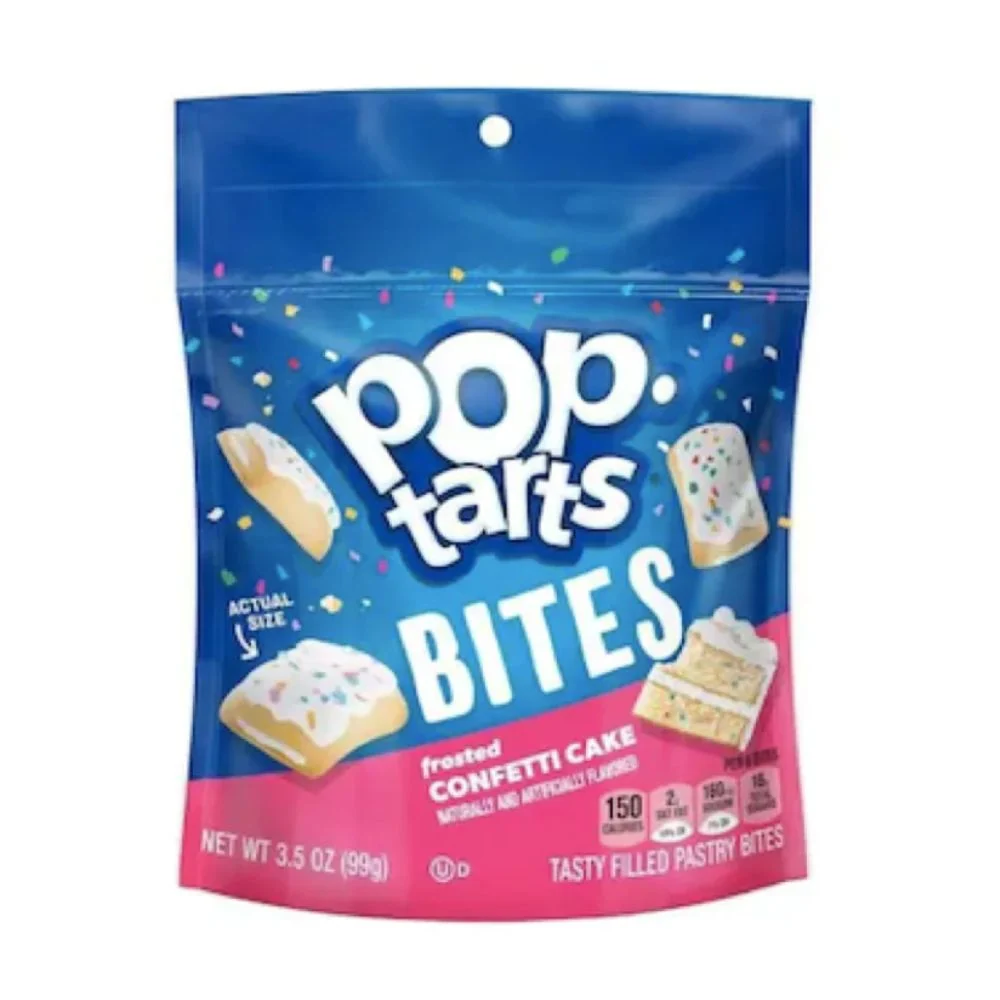 Pop Tarts Bite Frosted Confetti Cake, biscotti ripieni di crema alla vaniglia e ricoperti di confetti da 99g
