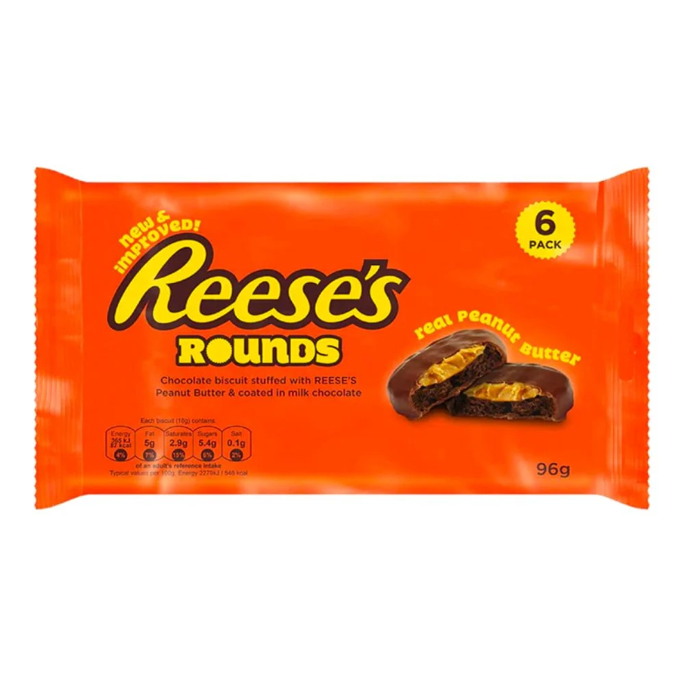 Reese's Rounds, biscotti al cioccolato con burro d'arachidi da 96g