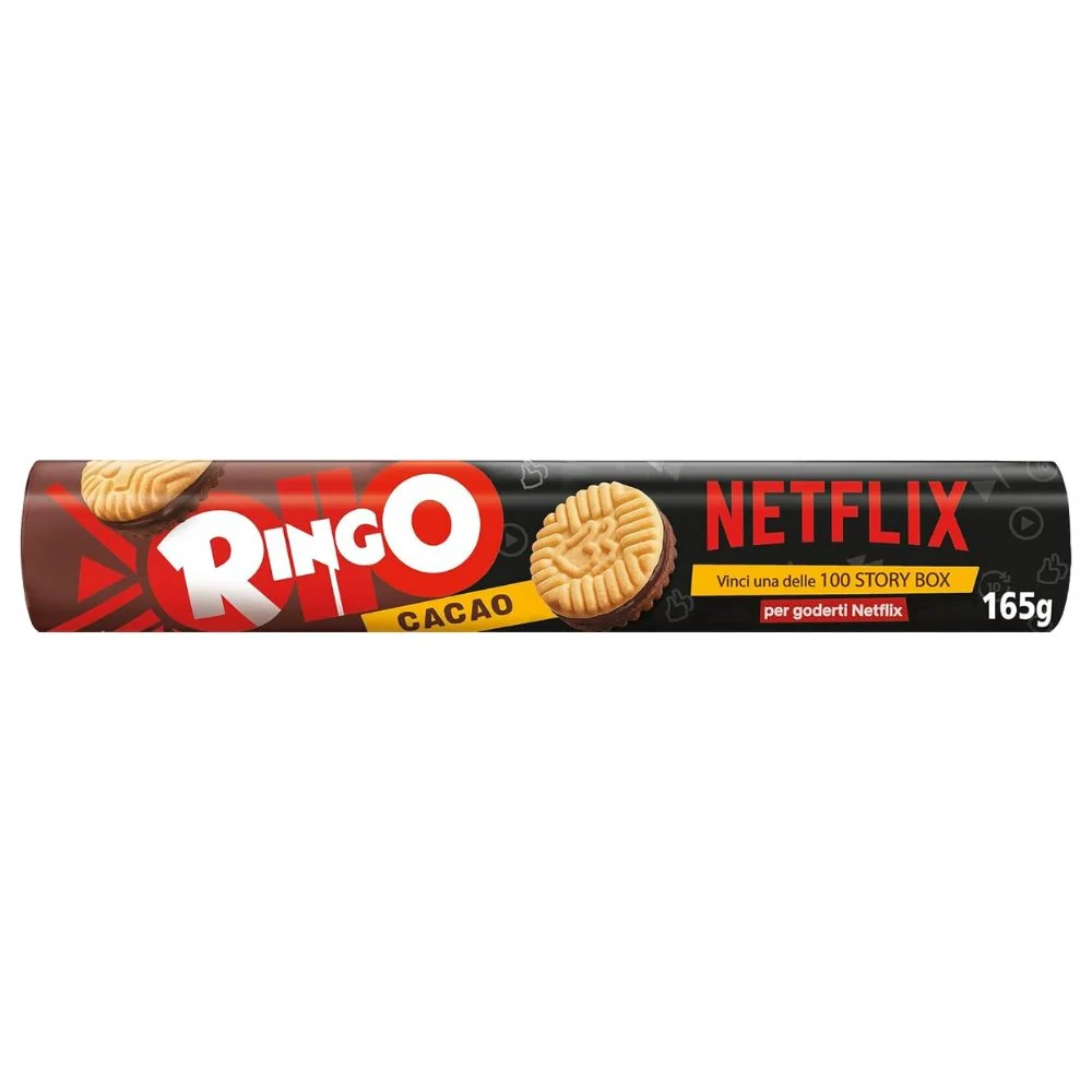 Ringo Cacao, biscotti farciti con crema al gusto di cacao da 165g