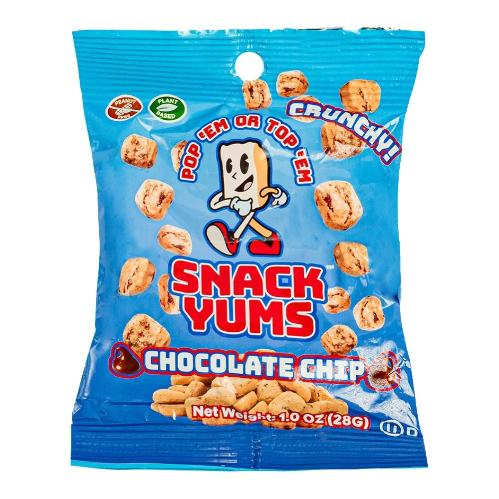 Snack Yums Chocolate Chip, biscotti con gocce di cioccolato da 28g