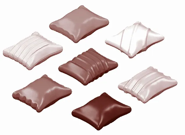 Stampo per cioccolato Schneider - Ravioli italiani 6 figure 275x135x24 mm - doppia forma recto/verso// 36x28x9 mm 2x6 gr 2...