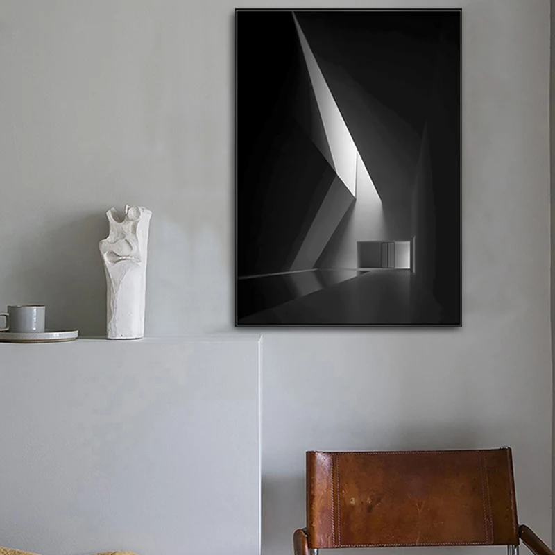 Stampa artistica da parete con pittura di edifici colori pastello per camera da letto, dimensioni multiple