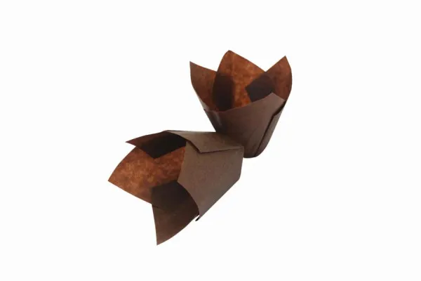 Stampo per muffin Schneider tulipano marrone base 50 mm altezza 95 mm conf. da 1000 122250